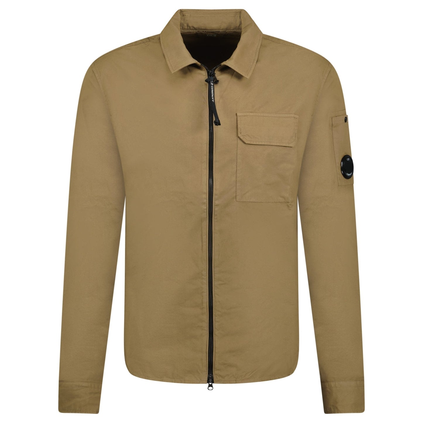 CP Company Cotton Lens Overshirt Jacket Brown
