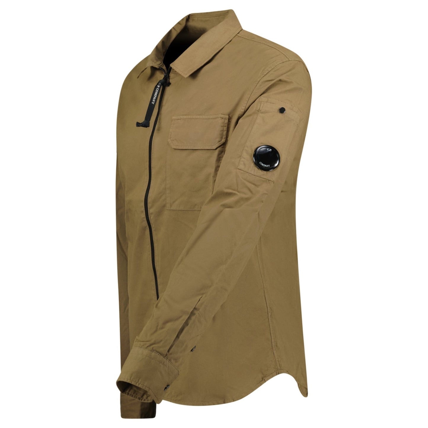 CP Company Cotton Lens Overshirt Jacket Brown