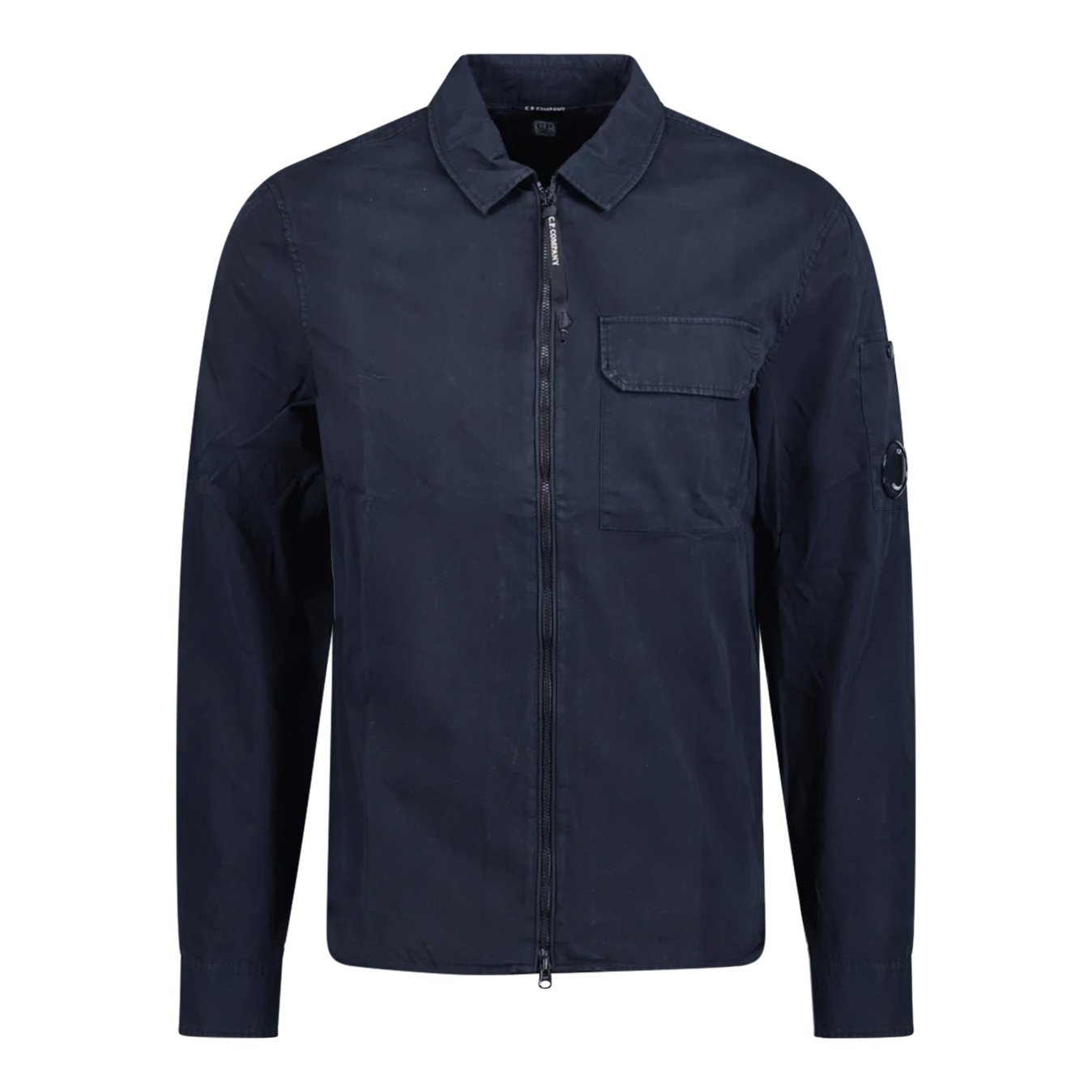 CP Company Lens Zip-Up Overshirt Navy