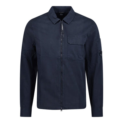 CP Company Lens Zip-Up Overshirt Navy
