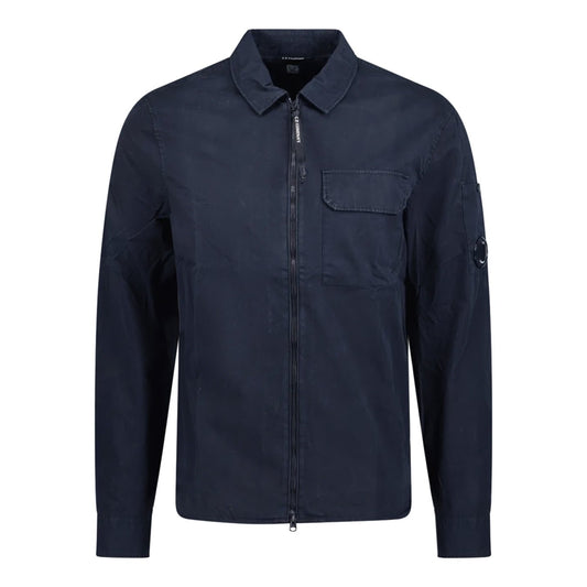 CP Company Lens Zip-Up Overshirt Navy