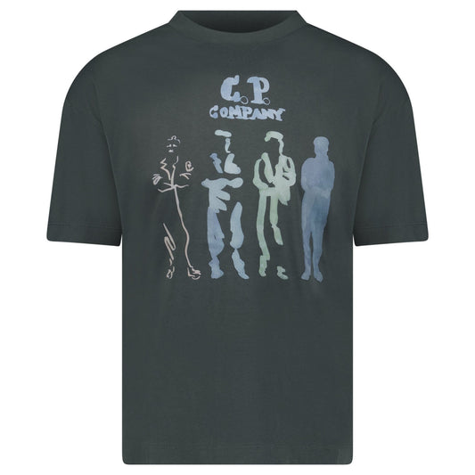 CP Company 30/1 Logo T-Shirt Dark Shadow