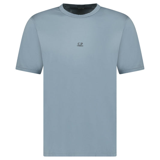 CP Company 70/2 Mercerised Jersey Logo Patch T-Shirt in Stormy Weather