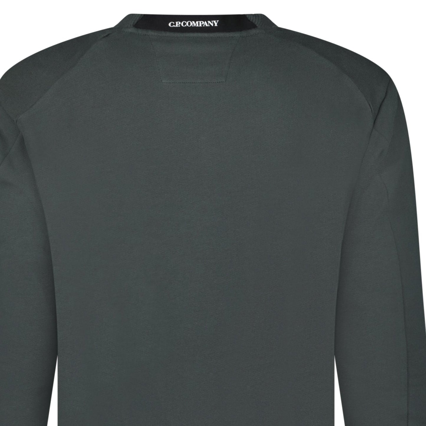 CP Company Diagonal Raised Fleece Crewneck Lens Sweatshirt Dark Shadow Grey