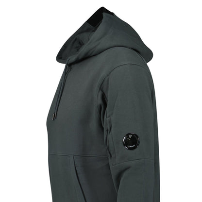 CP Company Lens Diagonal Raised Hooded Fleece Dark Shadow Grey