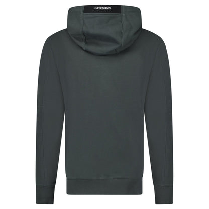 CP Company Lens Diagonal Raised Hooded Fleece Dark Shadow Grey
