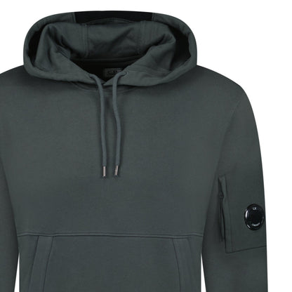 CP Company Lens Diagonal Raised Hooded Fleece Dark Shadow Grey