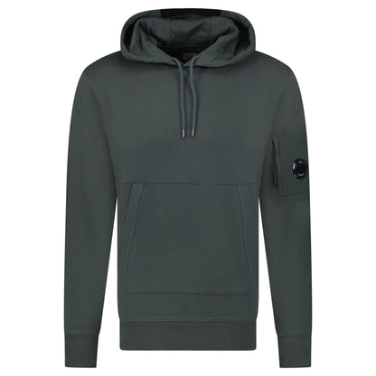 CP Company Lens Diagonal Raised Hooded Fleece Dark Shadow Grey
