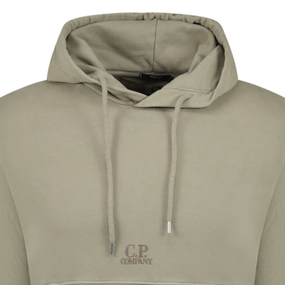 CP Company Writing Logo Hooded Sweatshirt Beige