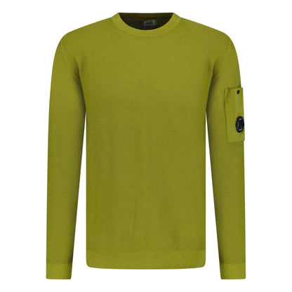 CP Company Crepe Arm Lens Knitted Jumper Olive