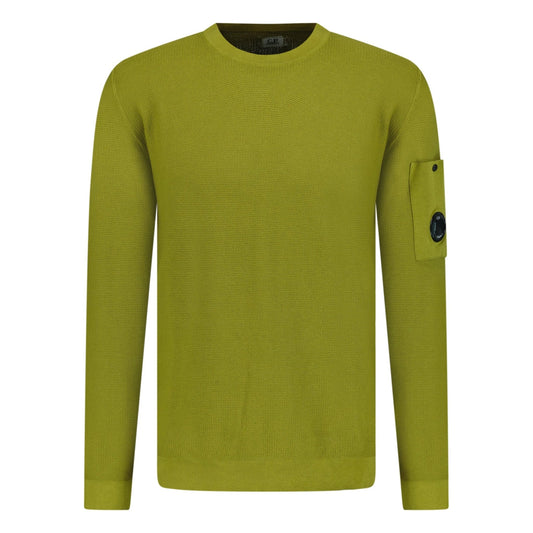 CP Company Crepe Arm Lens Knitted Jumper Olive