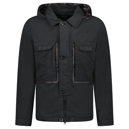 C.P. Company Flatt Nylon Black Goggle Over-shirt