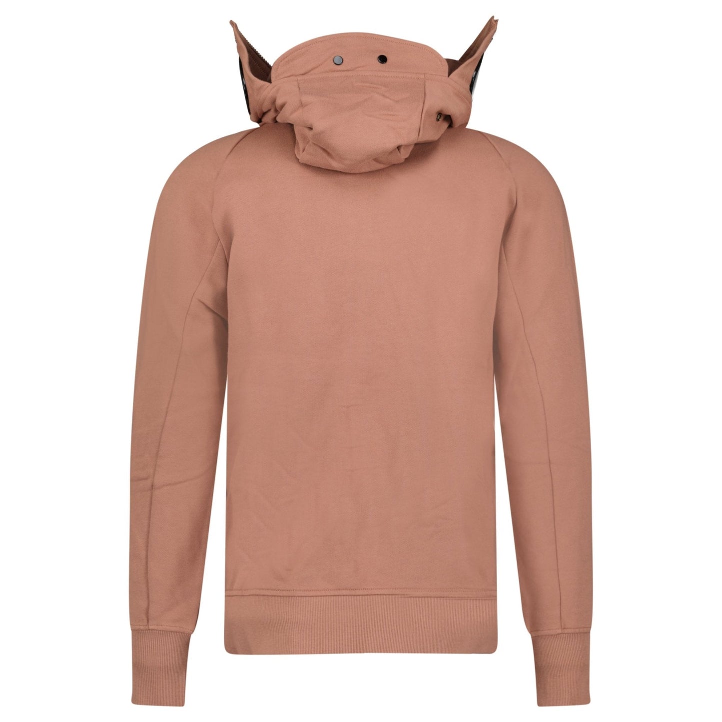 CP Company Hooded Explorer Goggle Zip Up Sweatshirt Light Brown