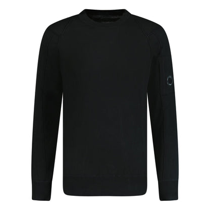 CP Company Knitted Cotton Lens Sweatshirt Black