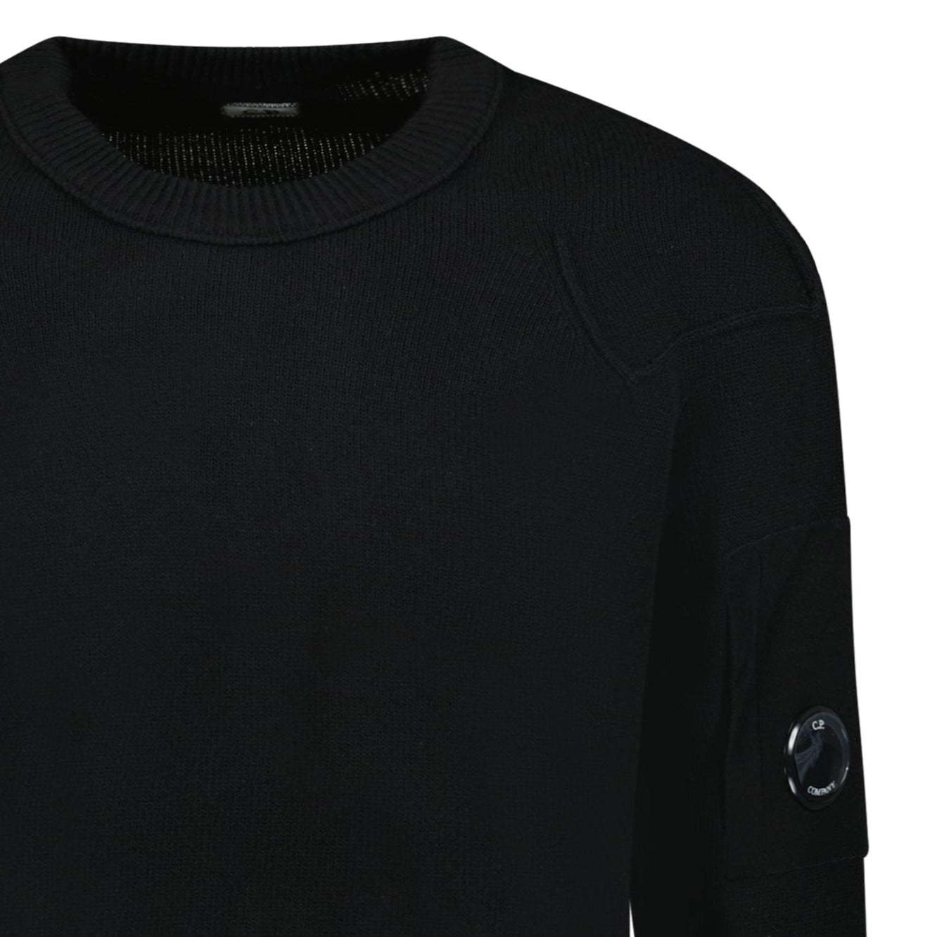 CP Company Lambswool GRS Crew Neck Full Knit Black