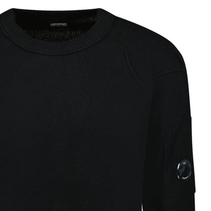 CP Company Lambswool GRS Crew Neck Full Knit Black
