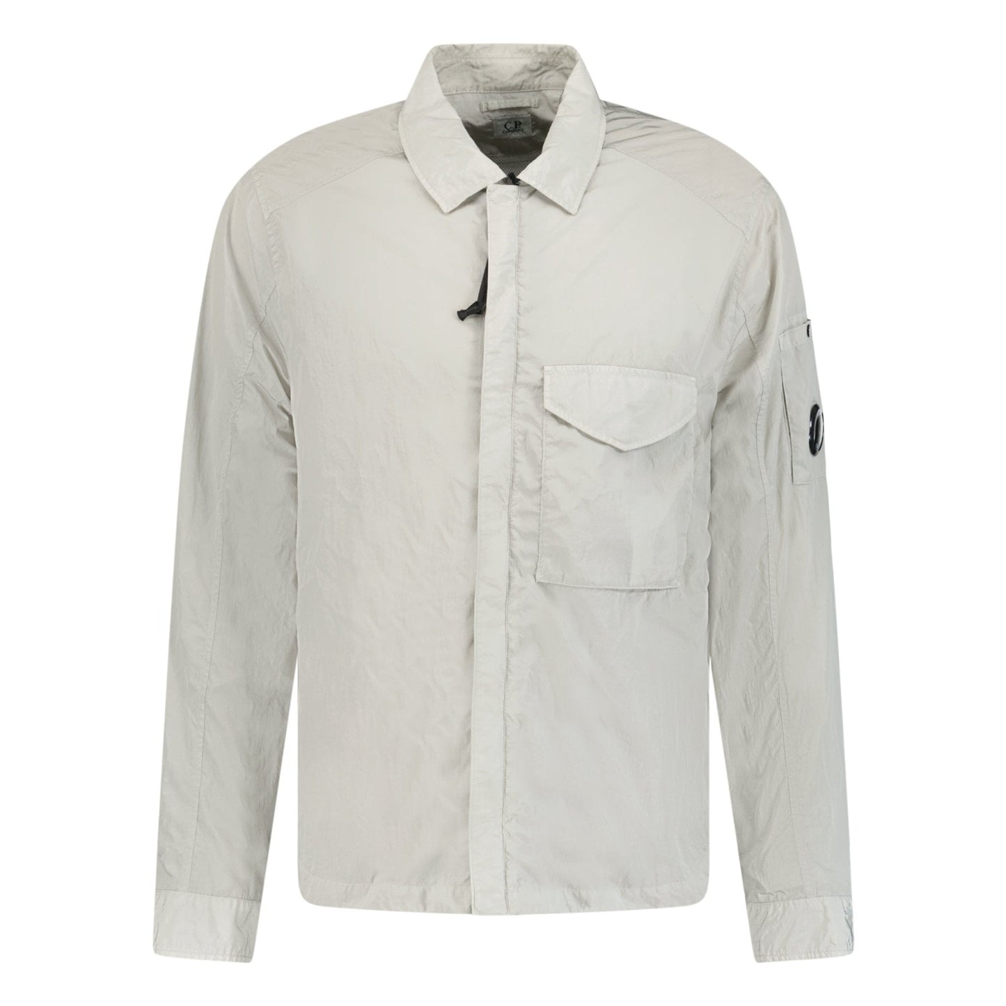 CP Company Lens Chrome Zip-Up Jacket Light Grey