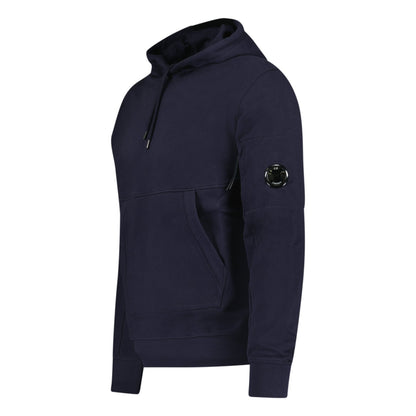 CP Company Lens Diagonal Raised Hooded Fleece Navy
