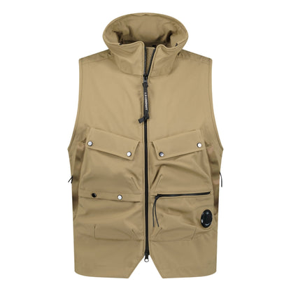 CP Company Lens Shell-R Vest Beige