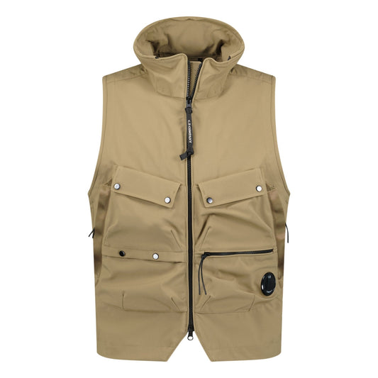 CP Company Lens Shell-R Vest Beige