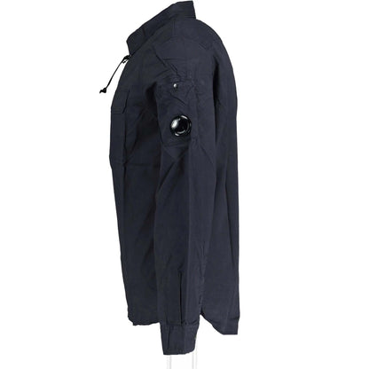 CP Company Lens Zip-Up Overshirt Navy