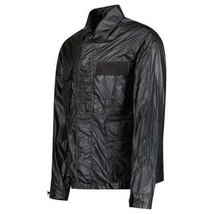 CP Company Lino Wax Black Overshirt Jacket
