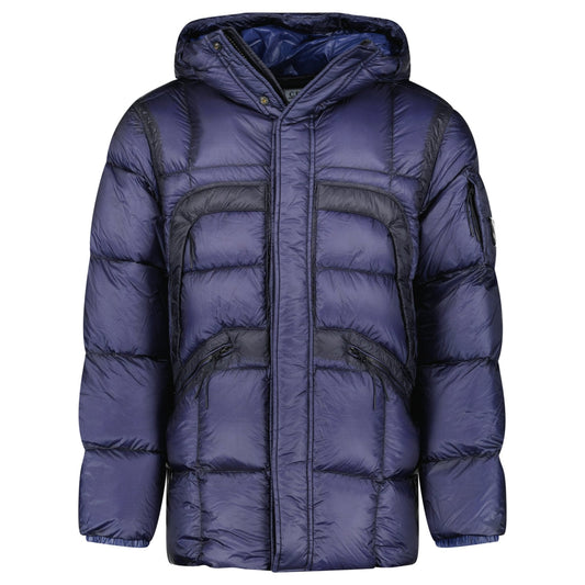 CP Company Long D.D. Shell Lens Down Jacket Estate Blue