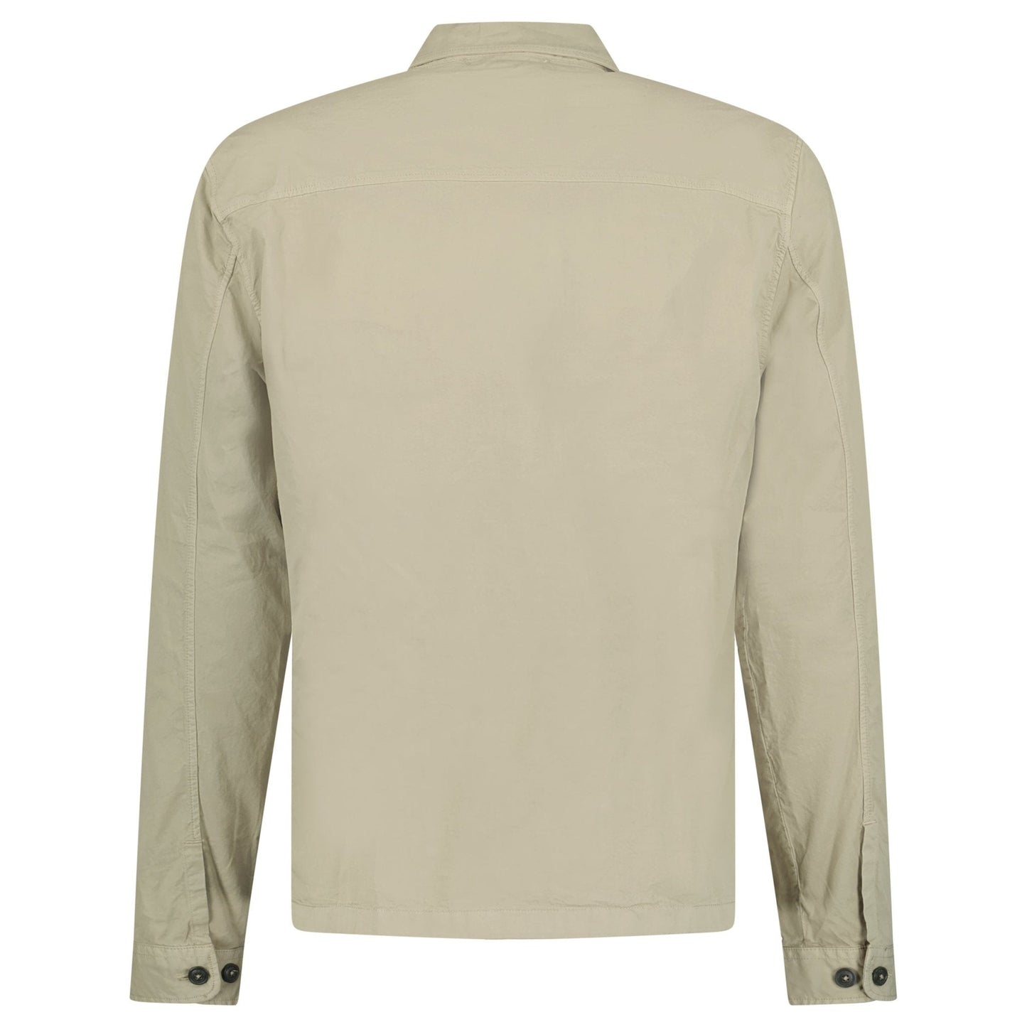 CP Company Organic Gabardine Utility Lens Shirt in Beige