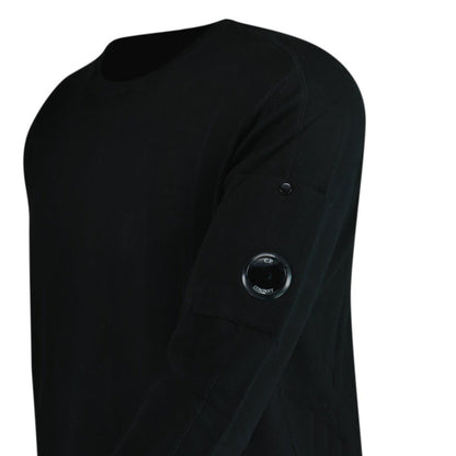 CP Company Sea Island Knitted Lens Sweatshirt Black