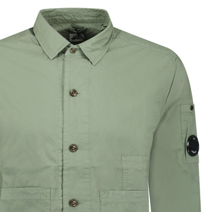 CP Company Thyme Green Lens Popeline Over-Shirt