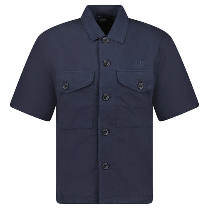 CP Company Total Eclipse Popeline Boxy Short Sleeve Shirt