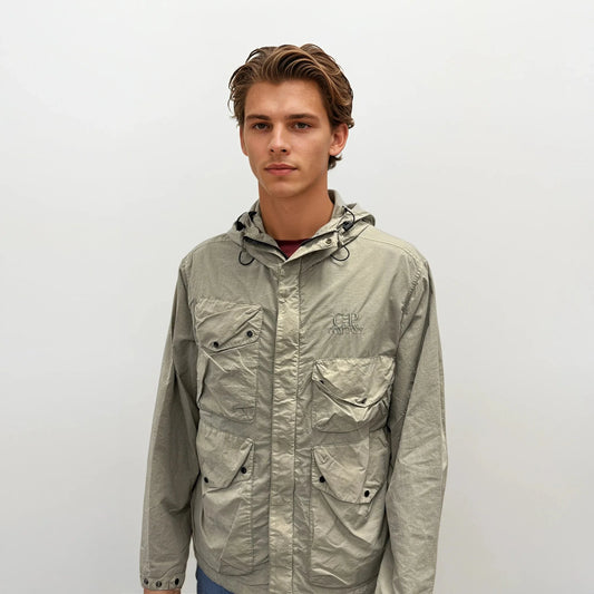 C.P. Company Vintage Khaki Flatt Nylon Goggle Jacket