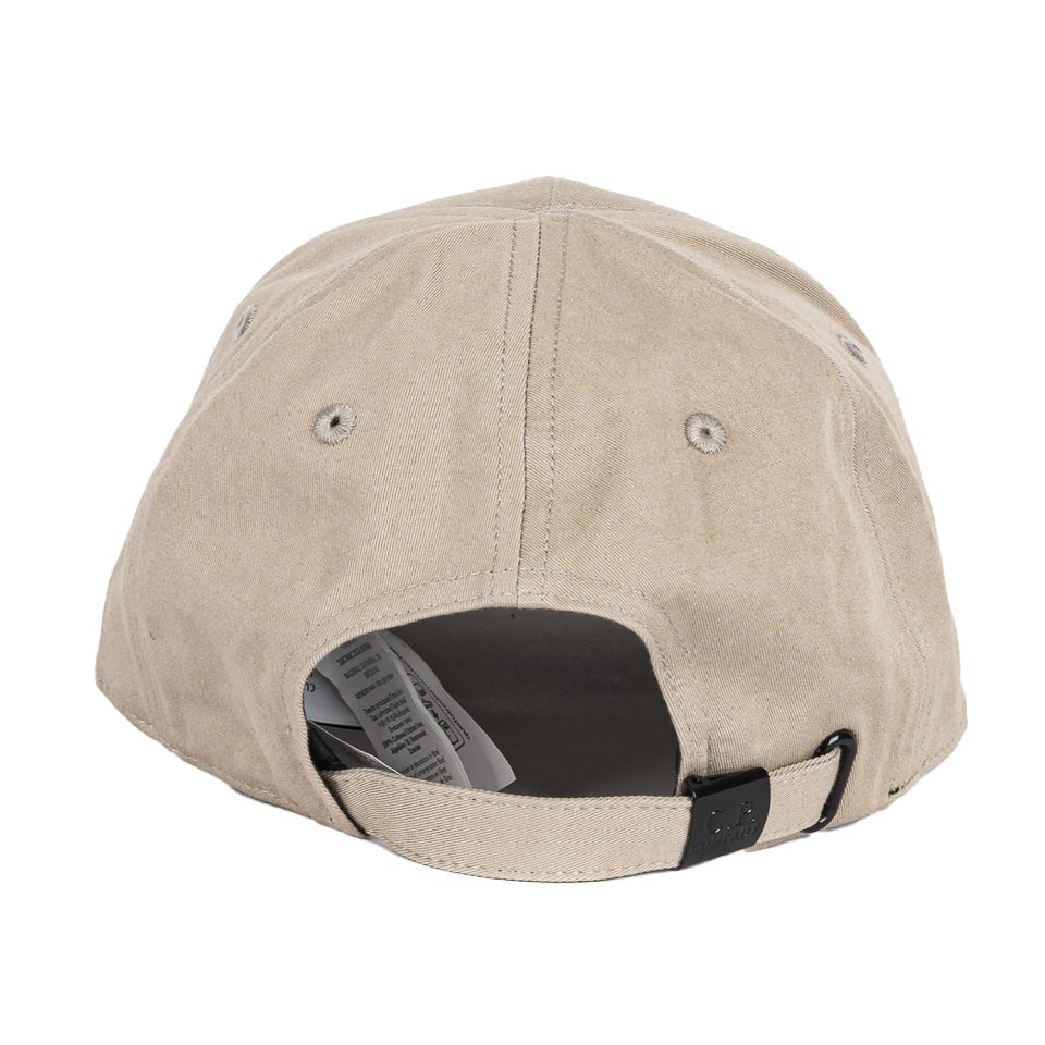 C.P. Company Vintage Khaki Gabardine Logo Cap