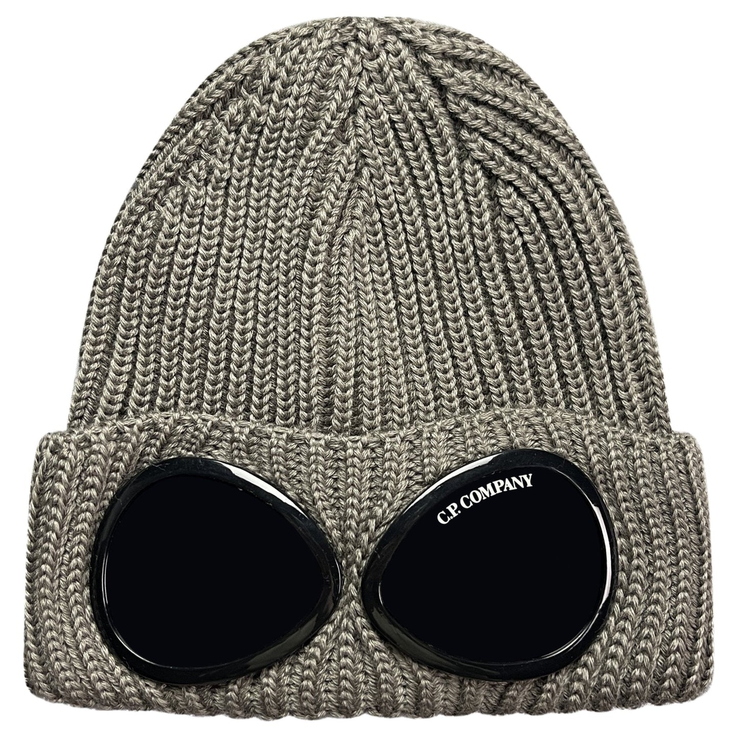 CP Company Wool Goggle Beanie Walnut Beige