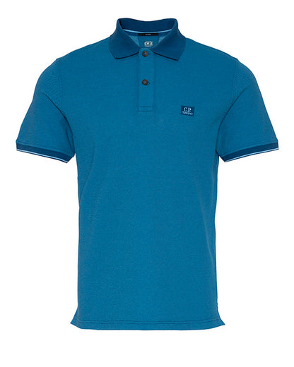 CP Company Tacting Short Sleeve Polo in Blue