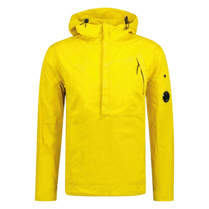 CP Company Gabardine 1/2 Zip Hooded Lens Overshirt in Yellow