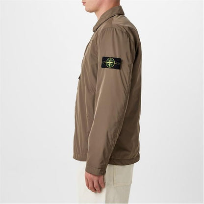 Stone Island Micro Twill With Primaloft Insulation Jacket In Walnut Brown