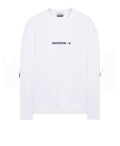 Stone Island Small Logo Sweatshirt In White