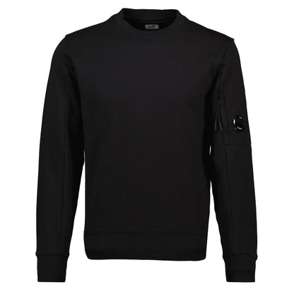 Cp Company Diagonal Raised Cotton Lens Sweatshirt Black