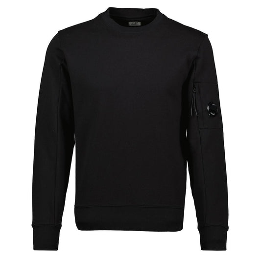 Cp Company Diagonal Raised Cotton Lens Sweatshirt Black