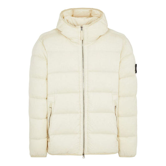 Stone Island Seamless Tunnel Nylon Down-Tc Jacket In Beige