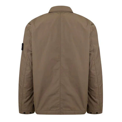 Stone Island Micro Twill With Primaloft Insulation Jacket In Walnut Brown