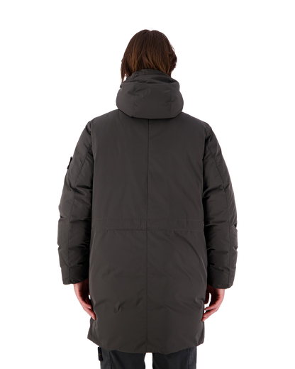 Stone Island Micro Twill Down Jacket In Charcoal