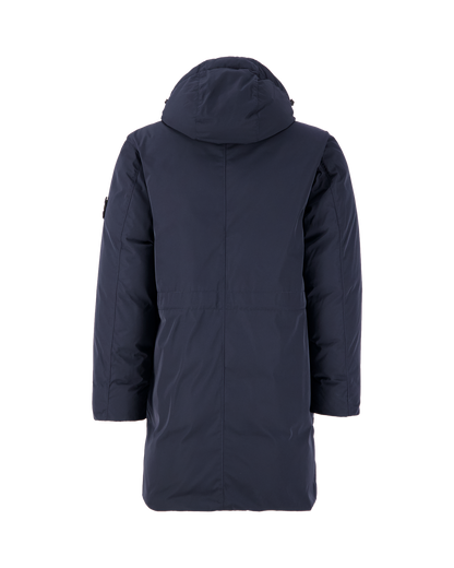 Stone Island Micro Twill Down Jacket In Navy