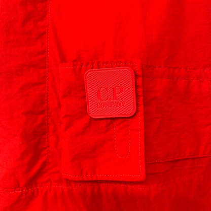 Cp Company Metropolis Series Taylon L 1/4 Zip Overshirt in Fiery Red