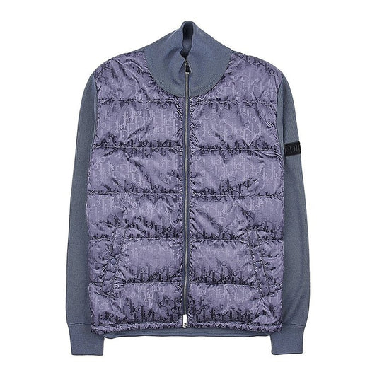 Dior Oblique Knitted Cardigan In Grey