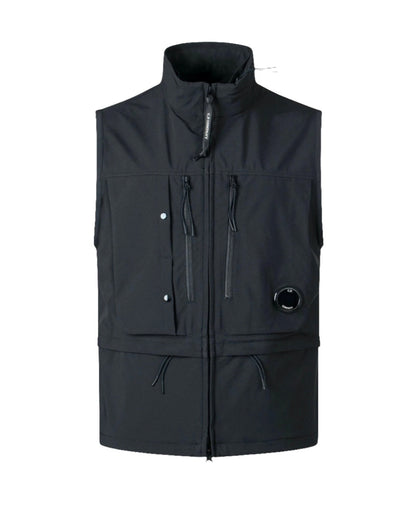 Cp Company Shell Utility Lens Gilet Black